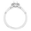 Halo Style Engagement Ring Mounting in 18 Karat White Gold for Round Stone...
