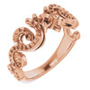 Accented Engagement Ring Mounting in 10 Karat Rose Gold for Round Stone...