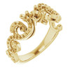 Accented Engagement Ring Mounting in 14 Karat Yellow Gold for Round Stone..