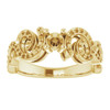 Accented Engagement Ring Mounting in 14 Karat Yellow Gold for Round Stone..