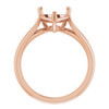 Solitaire Ring Mounting in 18 Karat Rose Gold for Heart shape Stone.