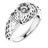 Accented Ring Mounting in Platinum for Round Stone..