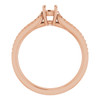 Accented Ring Mounting in 18 Karat Rose Gold for Round Stone...