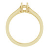 Accented Ring Mounting in 18 Karat Yellow Gold for Round Stone...