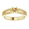 Accented Ring Mounting in 18 Karat Yellow Gold for Round Stone...