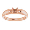 Solitaire Engagement Ring Mounting in 14 Karat Rose Gold for Round Stone..