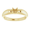 Solitaire Engagement Ring Mounting in 14 Karat Yellow Gold for Round Stone..