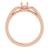 Accented Engagement Ring Mounting in 18 Karat Rose Gold for Round Stone...