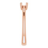 Solitaire Ring Mounting in 14 Karat Rose Gold for Round Stone...