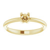 Solitaire Ring Mounting in 18 Karat Yellow Gold for Round Stone...