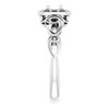 Halo Style Engagement Ring Mounting in 14 Karat White Gold for Round Stone...