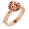 Halo Style Engagement Ring Mounting in 10 Karat Rose Gold for Round Stone...