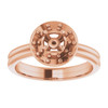 Halo Style Engagement Ring Mounting in 10 Karat Rose Gold for Round Stone...