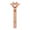 Halo Style Engagement Ring Mounting in 18 Karat Rose Gold for Round Stone...