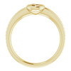 Bezel Set Accented Ring Mounting in 18 Karat Yellow Gold for Round Stone.