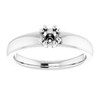 Solitaire Engagement Ring Mounting in 14 Karat White Gold for Round Stone...