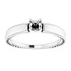 Accented Engagement Ring Mounting in 14 Karat White Gold for Round Stone...