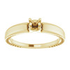 Accented Engagement Ring Mounting in 14 Karat Yellow Gold for Round Stone...