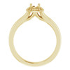Halo Style Ring Mounting in 10 Karat Yellow Gold for Round Stone...