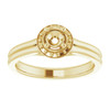 Halo Style Ring Mounting in 10 Karat Yellow Gold for Round Stone...