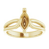 Solitaire Ring Mounting in 10 Karat Yellow Gold for Marquise Stone.