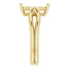 Solitaire Ring Mounting in 10 Karat Yellow Gold for Marquise Stone.