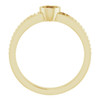 Bezel Set Accented Ring Mounting in 14 Karat Yellow Gold for Round Stone.