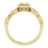 Halo Style Ring Mounting in 14 Karat Yellow Gold for Round Stone..