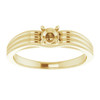 Solitaire Ring Mounting in 10 Karat Yellow Gold for Round Stone.