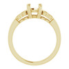 Accented Ring Mounting in 14 Karat Yellow Gold for Round Stone...