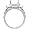 Accented Ring Mounting in 10 Karat Yellow Gold for Emerald Stone.