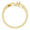Family Freeform Ring Mounting in 18 Karat Yellow Gold for Round Stone, 4.23 grams
