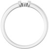 Family Ring Mounting in 18 Karat White Gold for Round Stone, 2.94 grams