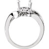 Solitaire Ring Mounting in 14 Karat Rose Gold for Oval Stone, 4.76 grams