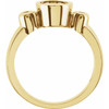 Bezel Set Ring Mounting in 10 Karat Rose Gold for Oval Stone, 4.24 grams