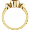Bezel Set Ring Mounting in 10 Karat Rose Gold for Oval Stone, 4.24 grams