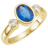 Bezel Set Ring Mounting in 14 Karat Rose Gold for Oval Stone, 4.81 grams