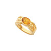 Bezel Set Ring Mounting in 14 Karat Rose Gold for Oval Stone, 8.59 grams