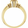 Bezel Set Ring Mounting in 10 Karat Rose Gold for Oval Stone, 4.43 grams