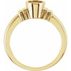 Bezel Set Ring Mounting in 18 Karat Rose Gold for Oval Stone, 6.05 grams