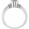 Bezel Set Ring Mounting in 18 Karat Rose Gold for Oval Stone, 6.05 grams