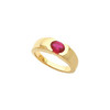 Bezel Set Ring Mounting in 14 Karat Rose Gold for Oval Stone, 5.68 grams