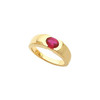 Bezel Set Ring Mounting in 18 Karat Rose Gold for Oval Stone, 6.82 grams