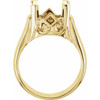 Solitaire Ring Mounting in 10 Karat Rose Gold for Oval Stone, 5.64 grams