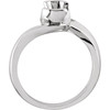 Bezel Set Ring Mounting in 18 Karat White Gold for Oval Stone, 4.29 grams