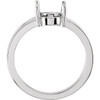 Solitaire Ring Mounting in 10 Karat Rose Gold for Oval Stone, 2.29 grams
