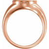 Bezel Set Ring Mounting in 14 Karat Rose Gold for Oval Stone, 4.87 grams