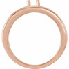 Family Ring Mounting in 18 Karat Rose Gold for Round Stone, 8.38 grams