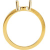 Solitaire Ring Mounting in 18 Karat Yellow Gold for Oval Stone, 3.12 grams