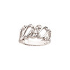 Family Ring Mounting in 18 Karat White Gold for Round Stone, 6.9 grams